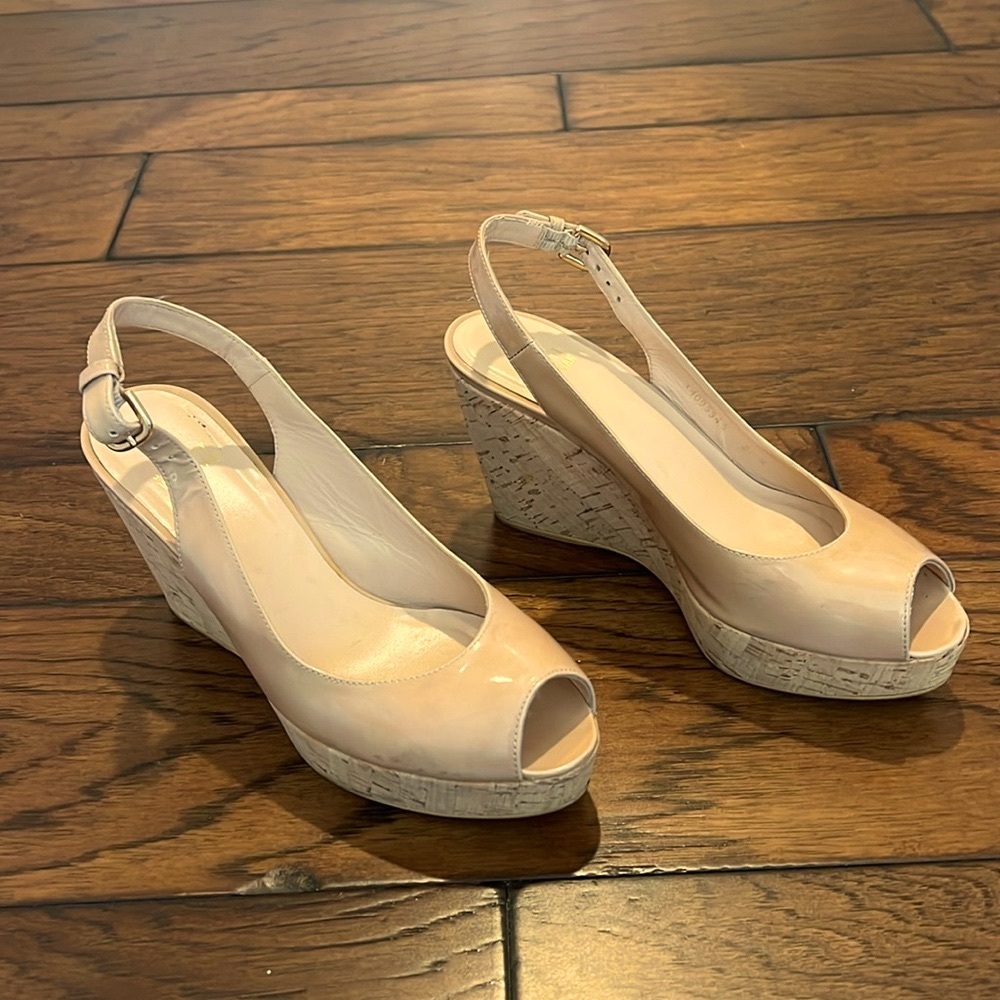 Love these! Stuart Weizman platform/heal peep toe shoes.